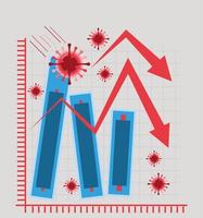 Wirtschaftskrise Coronavirus vektor