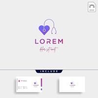 medizinische Liebe Logo Design Vektor-Illustration vektor