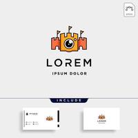 kamera fort logotyp mall vektor design