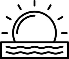 Sonnenaufgang-Vektor-Icon-Design vektor