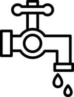 Wasserhahn-Vektor-Icon-Design vektor