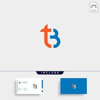 bokstaven tb bt tb logo design enkel vektor