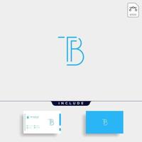 bokstaven tb bt tb logo design enkel vektor