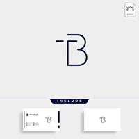 Buchstabe tb bt tb Logo Design einfacher Vektor