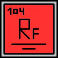 Rutherfordium Vektor Symbol Design