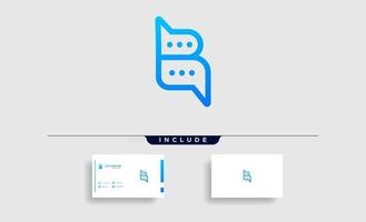 Buchstabe b Chat Nachricht Talk Logo Vorlage Vektor-Design vektor