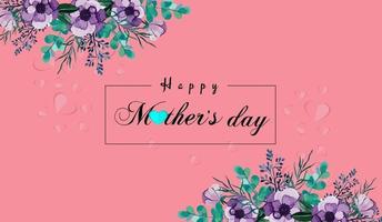 glückliches Muttertagsfahnenfeiertagshintergrundherz, das von rosa und roten Origamiherzen auf weichem rosa Hintergrund gemacht wird vektor