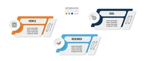 Infografik Geschäftsvorlage mit Schritt oder Option Design vektor