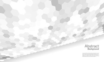 abstrakt geometrisk bakgrund med vita och grå hexagonformer vektor