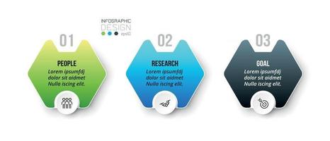 Infografik Geschäftsvorlage mit Schritt oder Option Design vektor