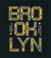 brooklyn typografi t-shirt design vektor