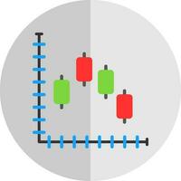 Candlestick-Diagramm-Vektor-Icon-Design vektor