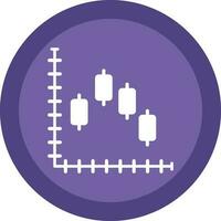 Candlestick-Diagramm-Vektor-Icon-Design vektor