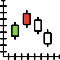 Candlestick-Diagramm-Vektor-Icon-Design vektor