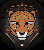 Geparden-Maskottchen-Emblem für Sportmannschaftslogo vektor