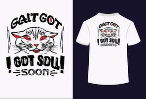 Gott Seele bald Typografie T-Shirt Design vektor