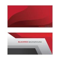 svart och röd bakgrundsmall för banner- och affischdesignabstrakt vektor