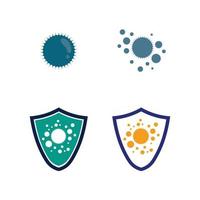 Virus Corona Virus Vektor und Maske Design Logo Symbol