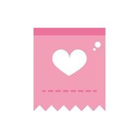 glad alla hjärtans dag kupong hjärta kärlek papper rosa design vektor