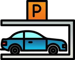 Parkplatz-Vektor-Icon-Design vektor