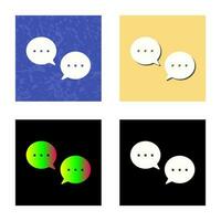 unik konversation bubblor vektor ikon