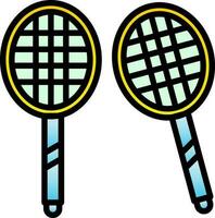 Badminton-Vektor-Icon-Design vektor