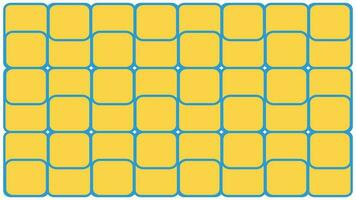 geometrisk mönster med gul och blå kvadrater på en vit bakgrund. gammal skola design gul geometrisk mönster med oldschool former vektor