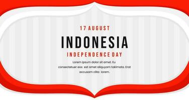 baner indonesien oberoende dag röd vit bakgrund vektor