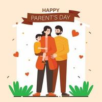 lyckliga föräldrar dag koncept vektor