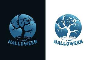 Halloween Typografie T-Shirt Design Vorlage. Halloween Design Vektor Illustration.