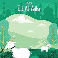 eid al adha getfält vektor