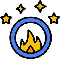 Ring des Feuer-Vektor-Icon-Designs vektor