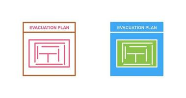 evakuering planen vektor ikon