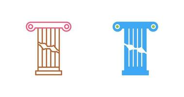 Symbol für gebrochenen Säulenvektor vektor