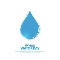 värld vatten dag. spara de vatten - kan vara Begagnade för logotyp, baner, affisch, hälsning kort, hemsida, flygblad etc. vektor