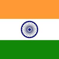 indisk flagga, illustration av de tricolor flagga av Indien. vektor illustration