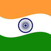 indisch Flagge, Illustration von das dreifarbig Flagge von Indien. Vektor Illustration