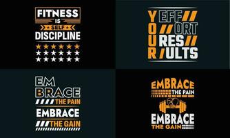 bäst typografi t skjorta design för Gym, kondition inspiration och motivering vektor