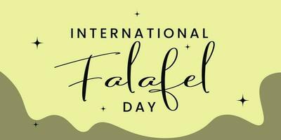 International Falafel Tag auf Juni 12. geeignet zum Gruß Karte, Poster, Banner mit handgeschrieben Kalligraphie. vektor