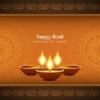 Abstrakt stilfull religiös Happy Diwali bakgrund vektor