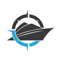 Kreuzfahrt Schiff Logo Vektor