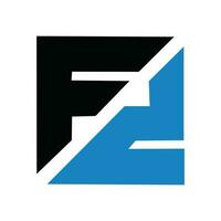 brev f2 logotyp vektor