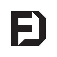 brev fd logotyp vektor