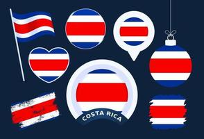 costa rica flagga vektor insamling