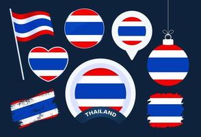 Vektorsammlung der thailändischen Flagge vektor