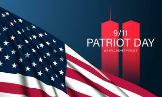 Patriot Tag September 11 .. Hintergrund Vektor Illustration