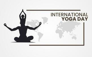 Vektor Design International Yoga Tag. eben Design. eben Abbildung.