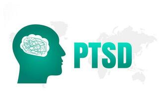 vektor design internationell ptsd medvetenhet dag. platt design. platt ilustration