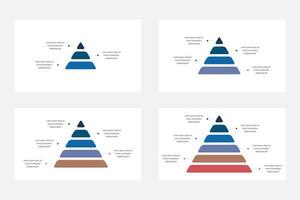 samling av pyramid infographic mall design vektor