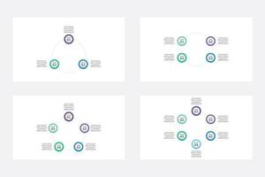 Sammlung von Kreis Infografik Vorlage Design vektor